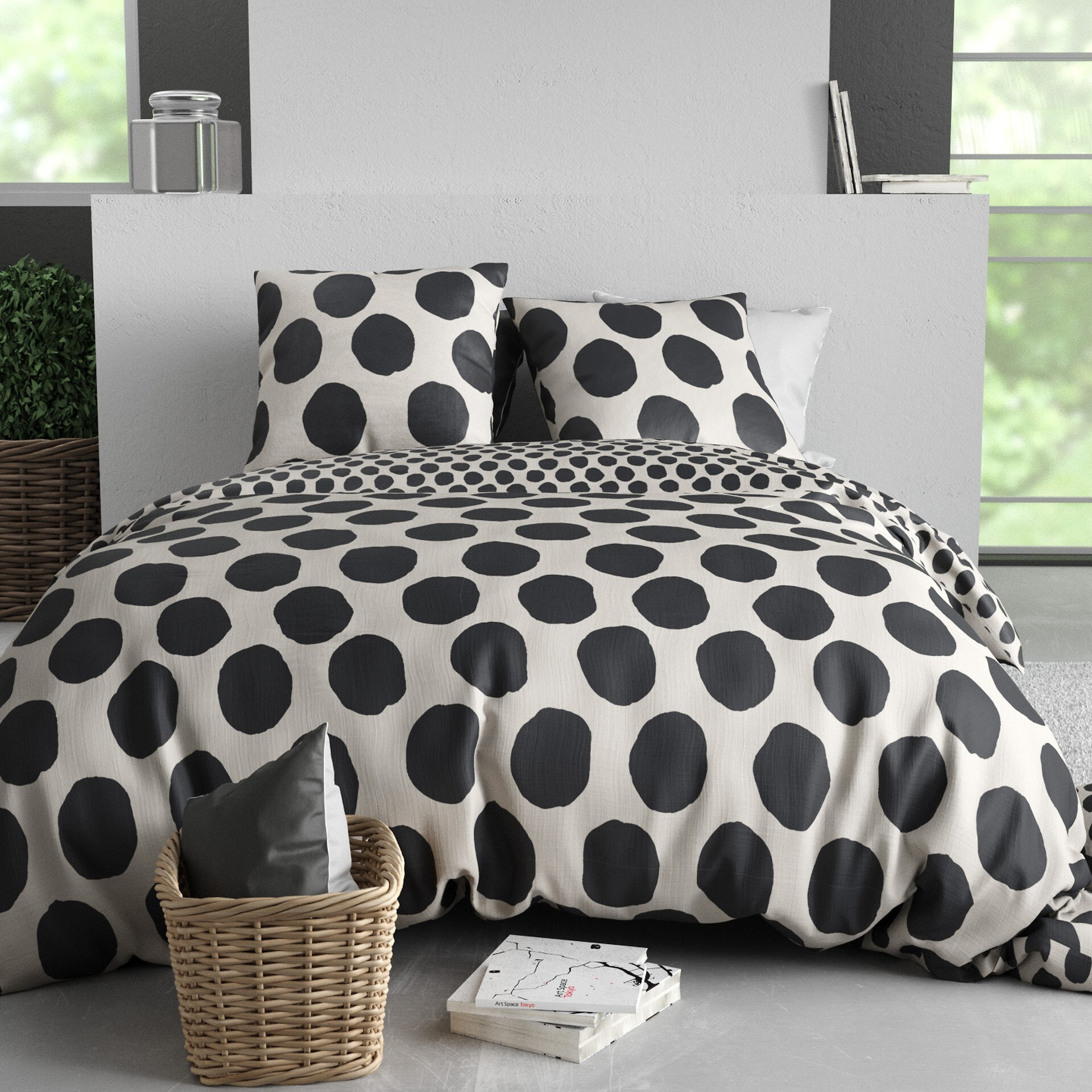 Parure Housse De Couette 3pcs 100% Coton 57 Fils NICO