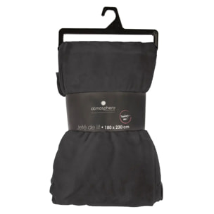 Plaid flanelle gris  180x230cm