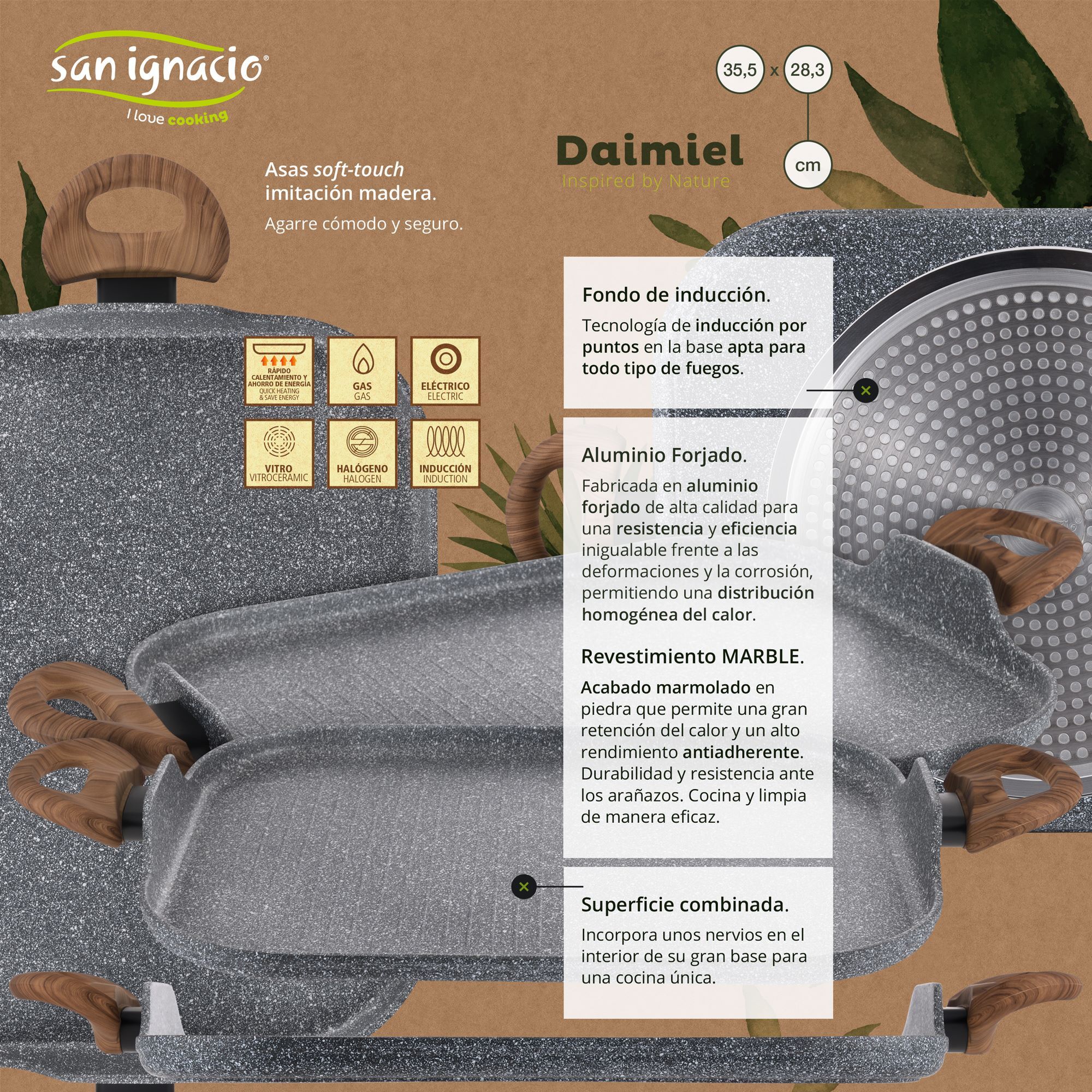 Pack 6 sartenes y utensilios de cocina SAN IGNACIO Daimiel
