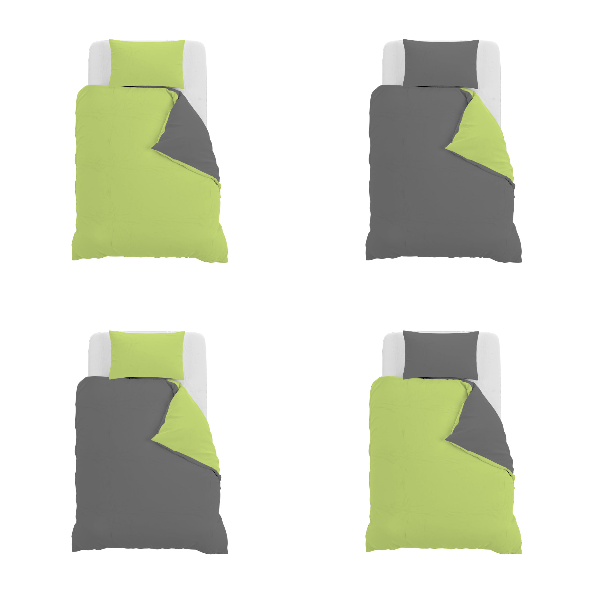 PARURE COPRIPIUMINO NATURAL COLOR PIAZZA E MEZZA - 100% COTONE MADE IN ITALY