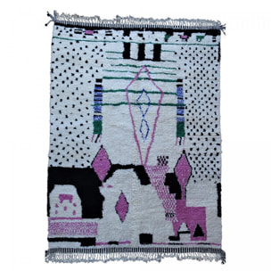 Authentique tapis berbère fait à la main en laine GALE