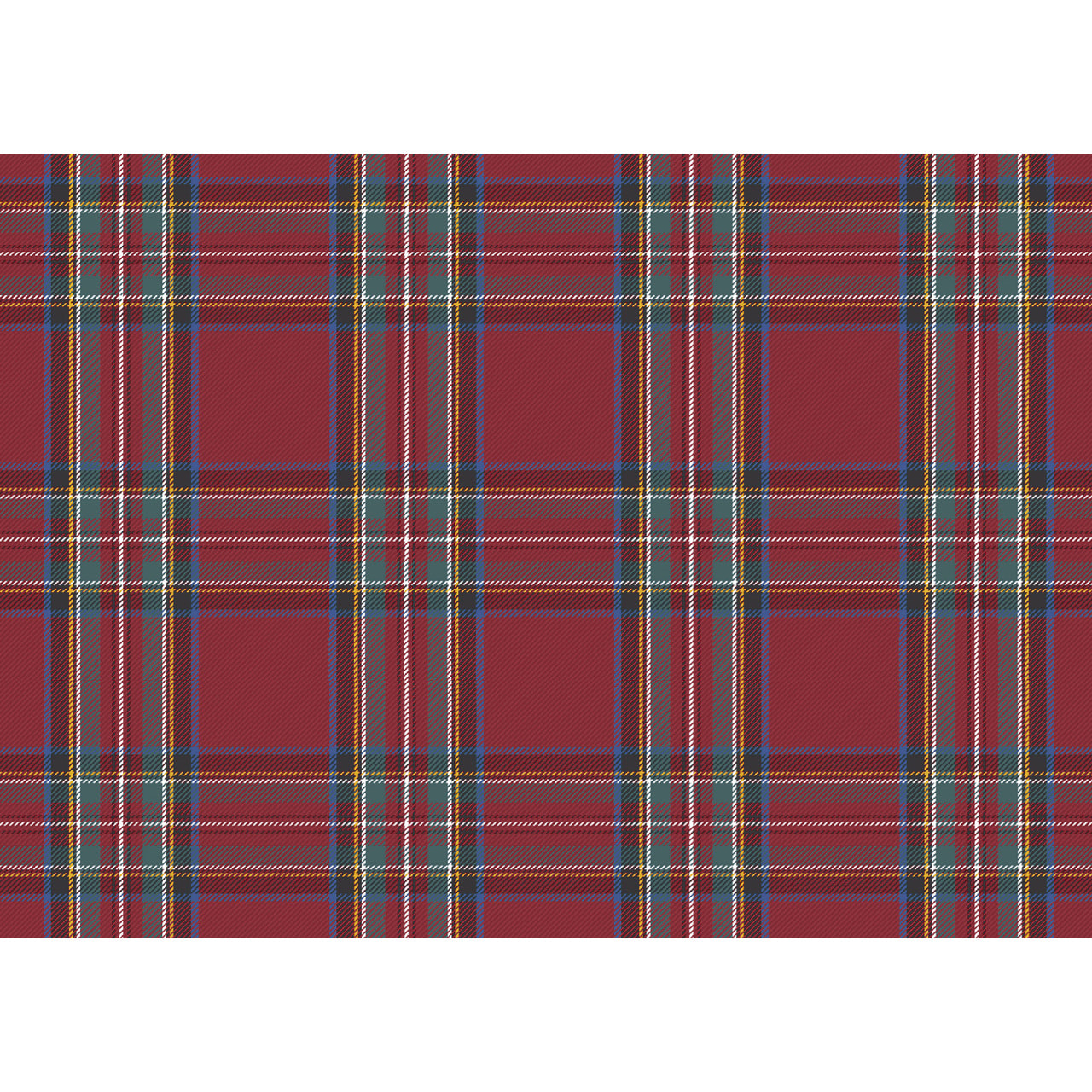 Coppia Coprisedia Con Schienale Antimacchia Scozzese Rosso Tartan Perth