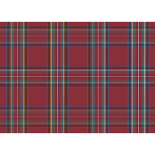 Coppia Coprisedia Con Schienale Antimacchia Scozzese Rosso Tartan Perth