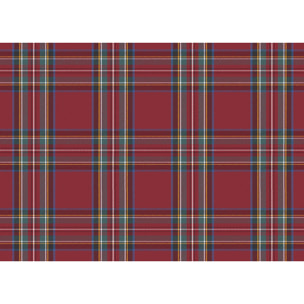 Coppia Coprisedia Con Schienale Antimacchia Scozzese Rosso Tartan Perth