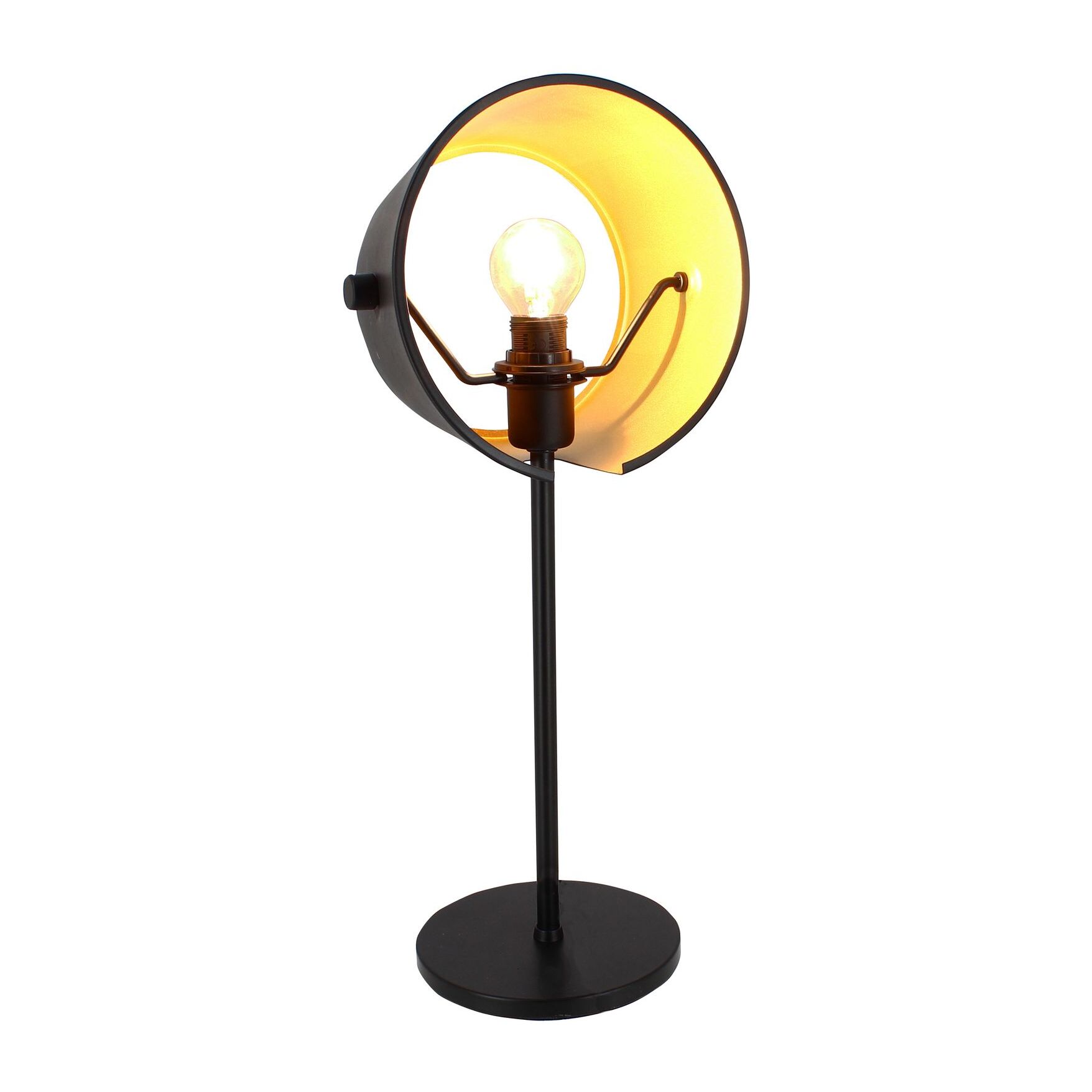 Lampe à poser en métal noir et doré TRENDY
