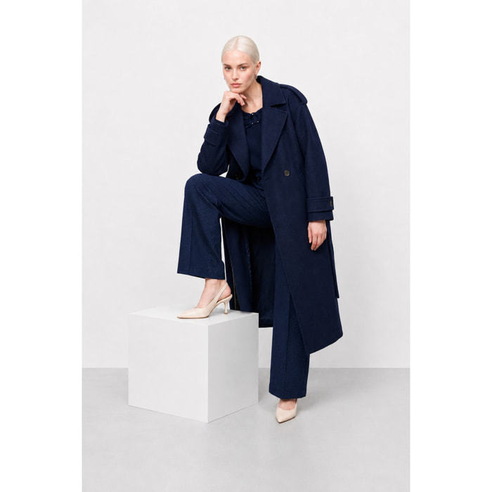 Kocca - Cappotto trench da donna doppiopetto con cintura Donna