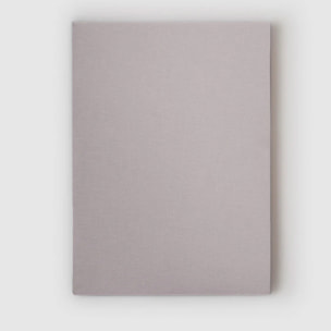 Juego de sábanas algodón lisas gris perla