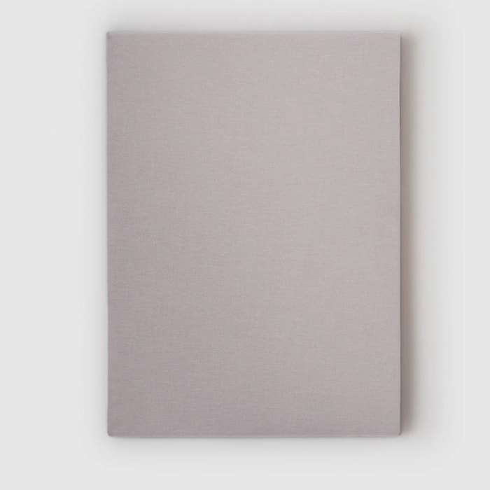 Juego de sábanas algodón lisas gris perla