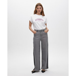 Jeans bicolore wideleg