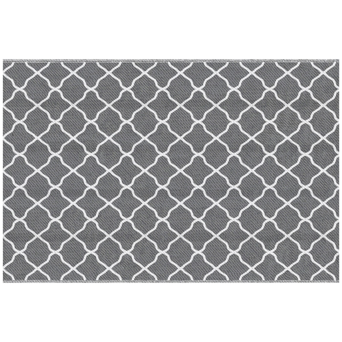 Alfombra Exterior 182x274 cm Reversible de Plástico Impermeable para Terraza