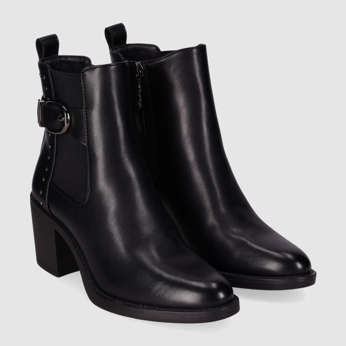 Botines - Negro - Tacón: 5 cm