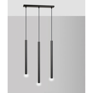 Lampada a sospensione Selter in acciaio nero opaco