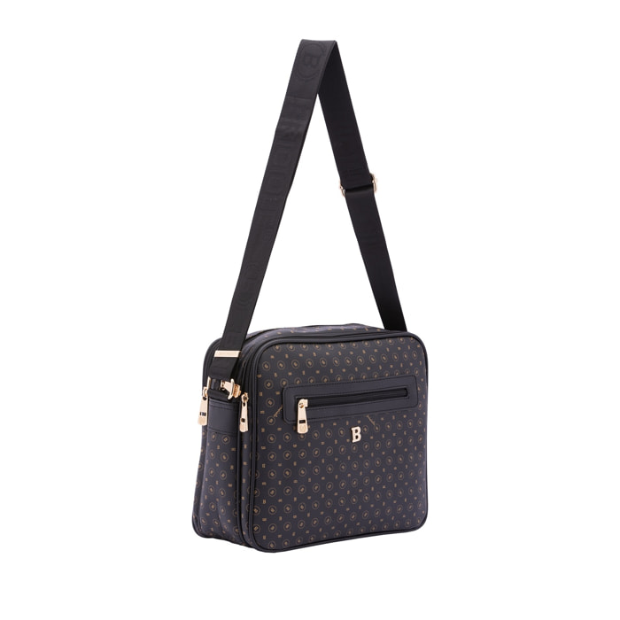 Borsa a tracolla da donna - Modello Iduna - Ecopelle e poliestere - 24.0 x 29.0 x 11.0 cm
