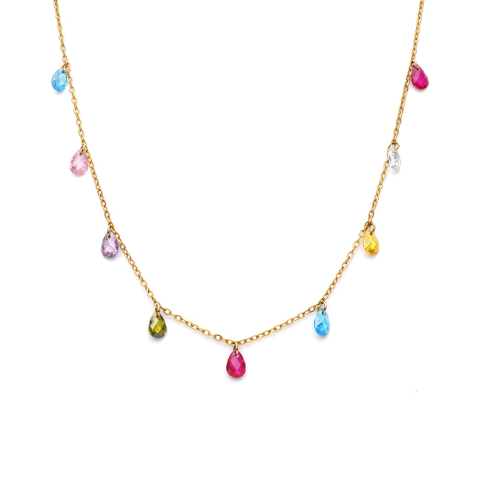 Collar Xiqueta Meua Colors Acero Baño Oro