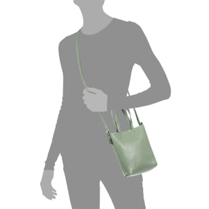 Italia Borsa a tracolla Donna.Pelle autentica Dollaro