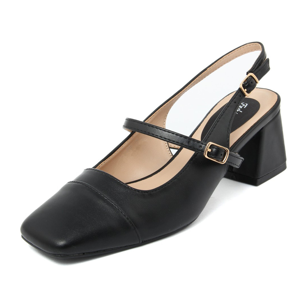 Slingback Donna colore Nero-Altezza tacco:7cm