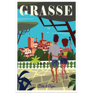 Affiche voyage à Grasse Affiche seule