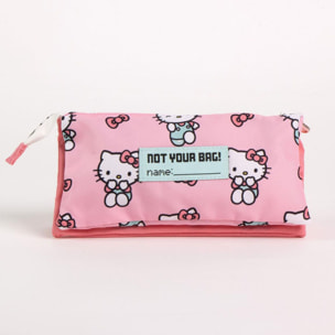 Estuche Portatodo 3 Compartimentos Hello Kitty