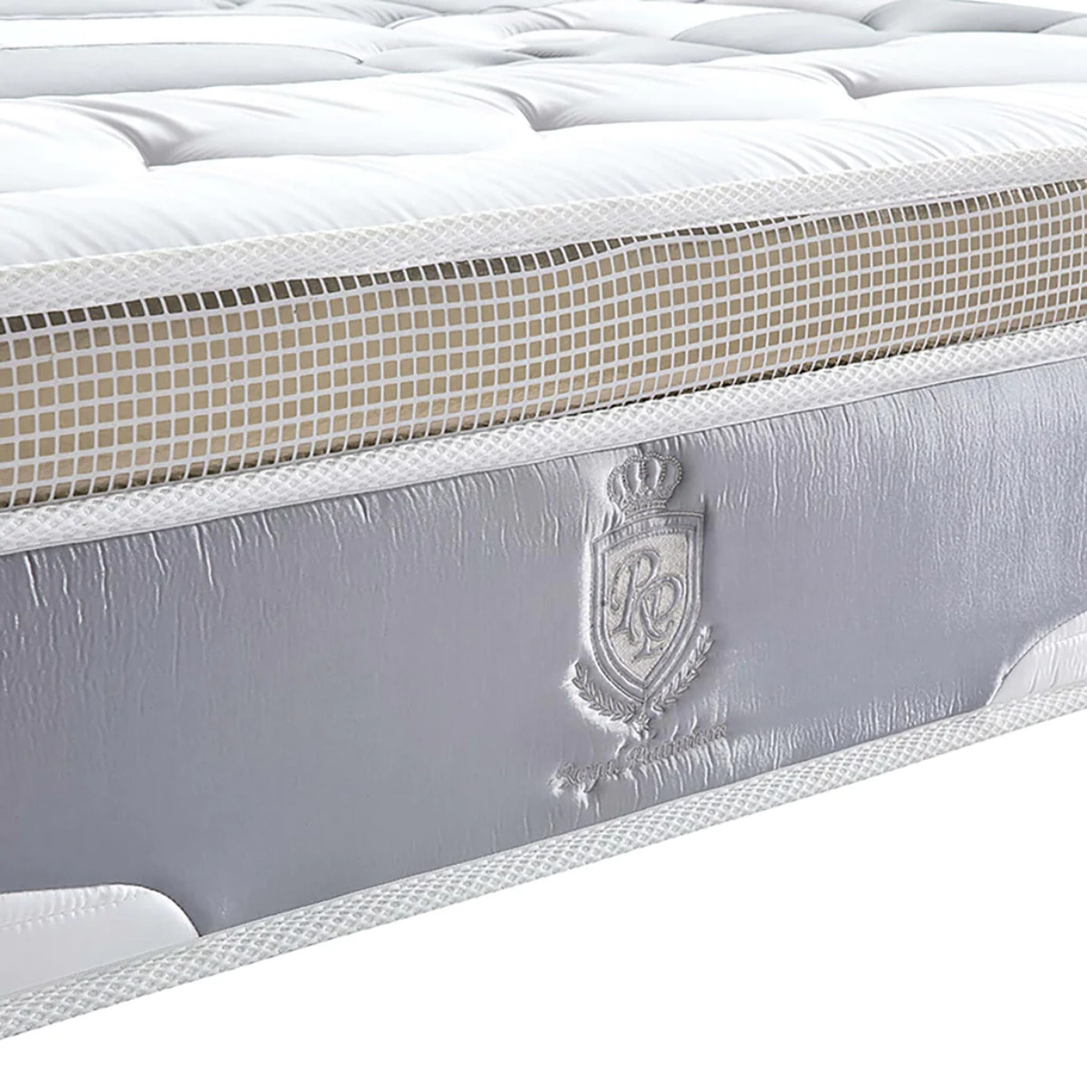 Matelas Royal XXL | 32 cm | Latex, mémoire de forme et ressorts ensachés | Surmatelas intégré | Thermorégulation