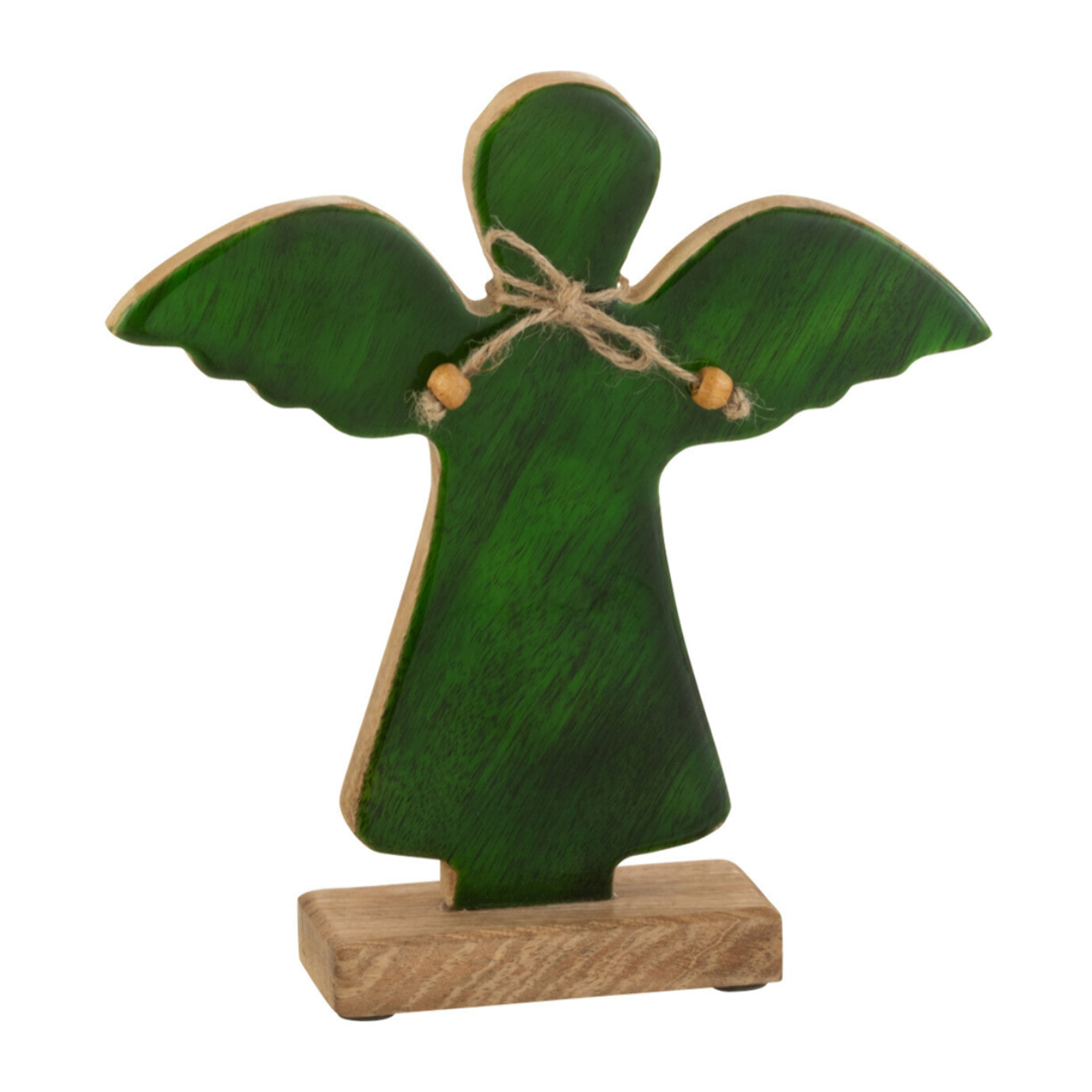 J-Line figurine Engel Op Voet Vernist - bois - vert - medium