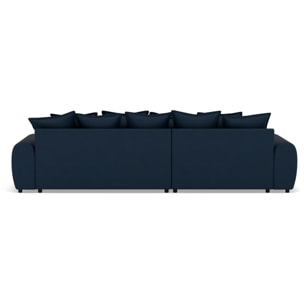 Adelaide - canapé d'angle réversible 4 places en tissu texturé - Bleu