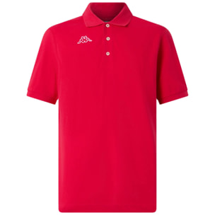 Polo Shirts Kappa Uomo Logo Life Mss Rosso