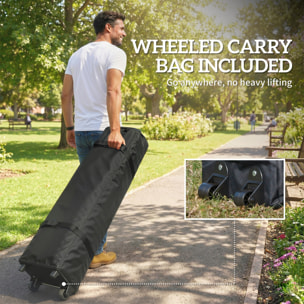 Tonnelle de jardin pliante montage facile sac transport métal blanc