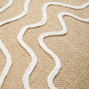Coussin beige  rectangulaire avec relief - Beige