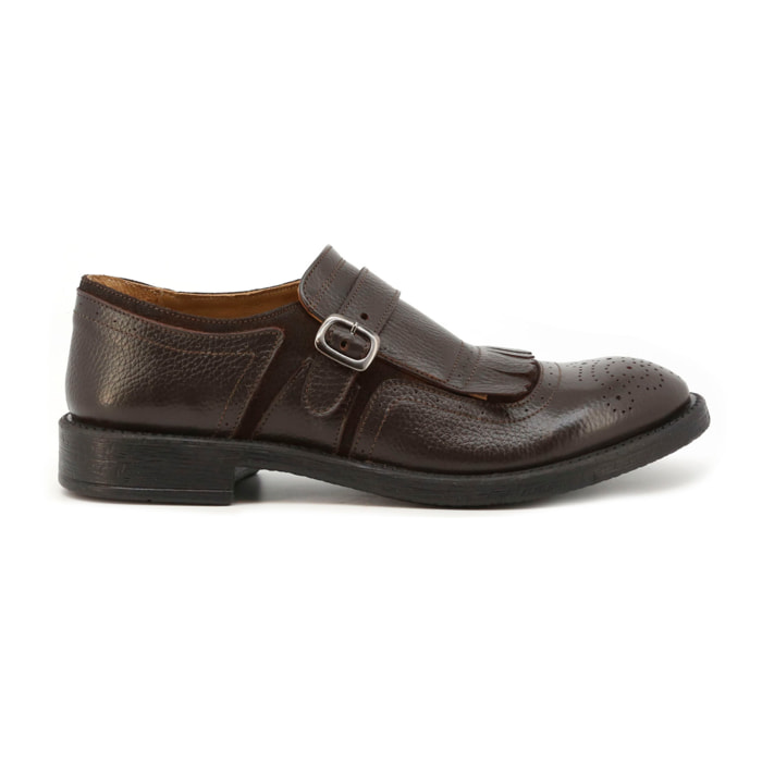 Zapatos Monkstrapa para Hombre - Duca di Morrone Samuele Leather Dark Brown