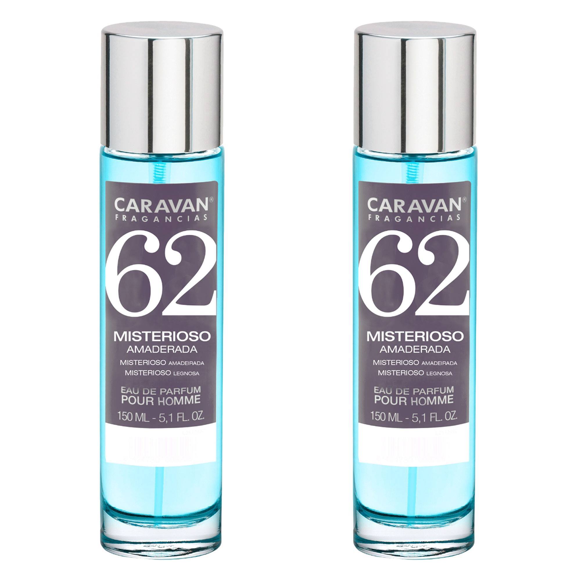 Caravan fragancias - caja de regalo con 2 perfumes nº62 de 150 ml, para hombre