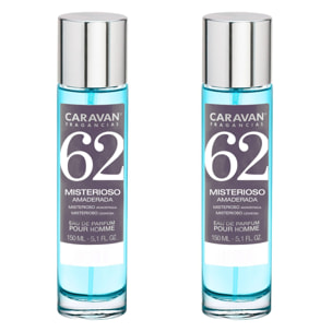 Caravan fragancias - caja de regalo con 2 perfumes nº62 de 150 ml, para hombre