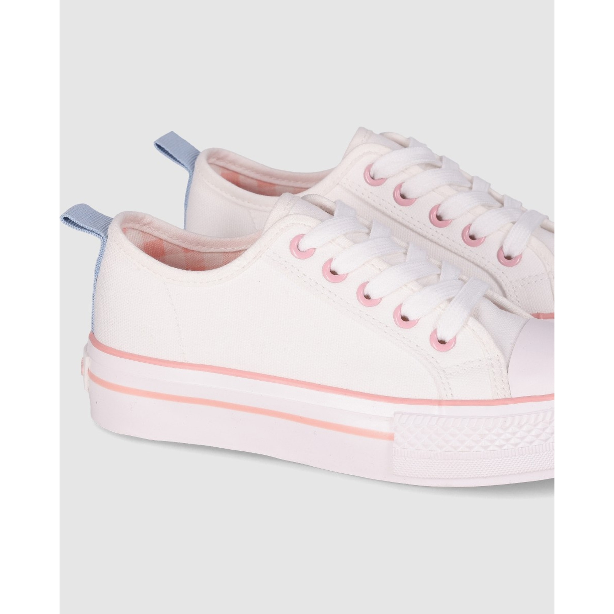 Deportivos de Tejido - Blanco - Tacón: Bajo