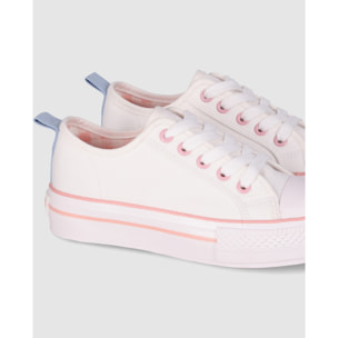 Deportivos de Tejido - Blanco - Tacón: Bajo