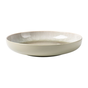 Lot de 6 assiettes creuses vert - "Iris"