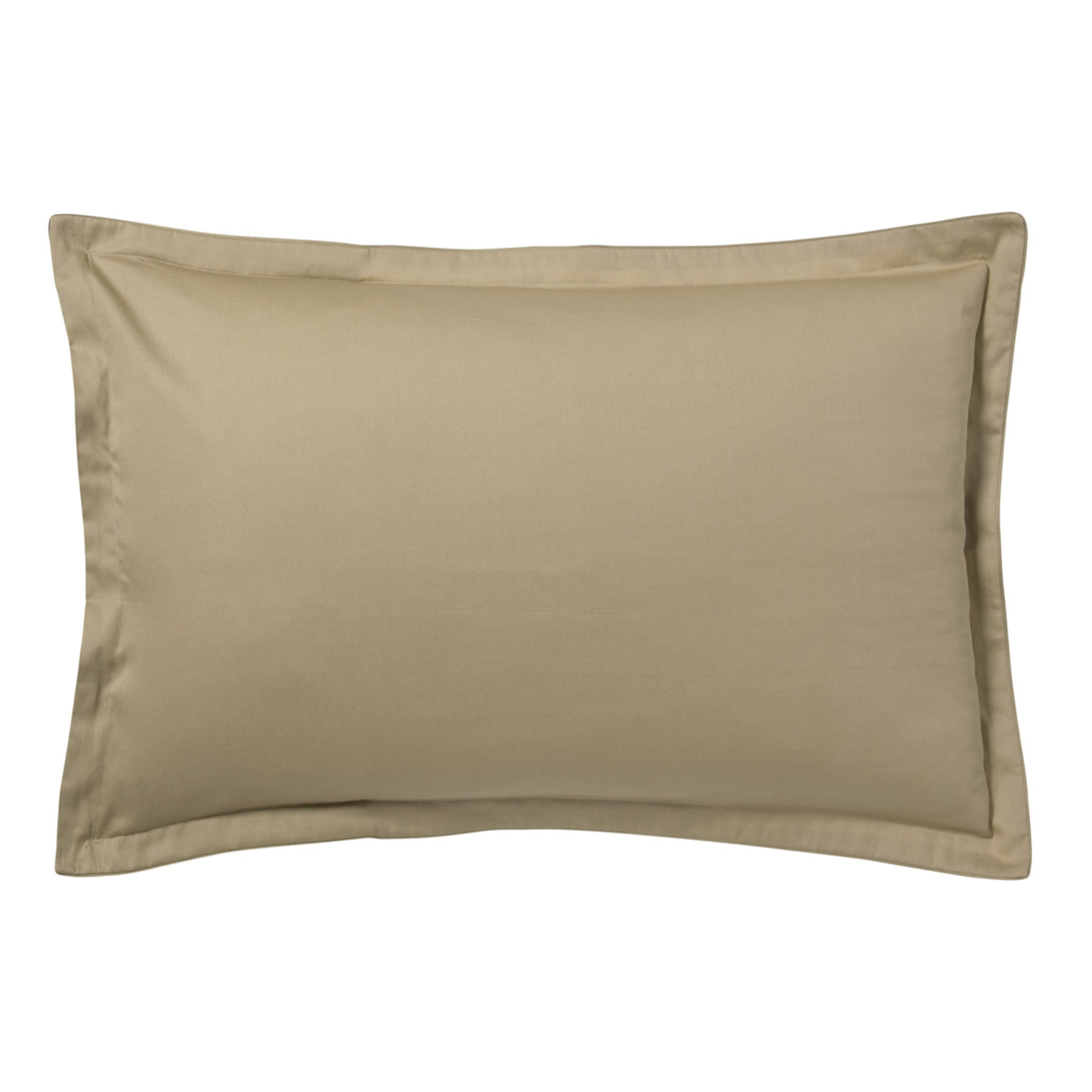 Taie d'oreiller imprimée en satin de coton bio, HALATTE, Beige Désert