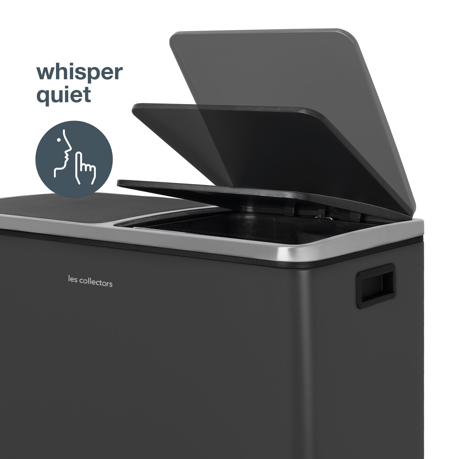 Papelera para reciclaje Les Collectors 2x30L – Gris oscuro Nº916