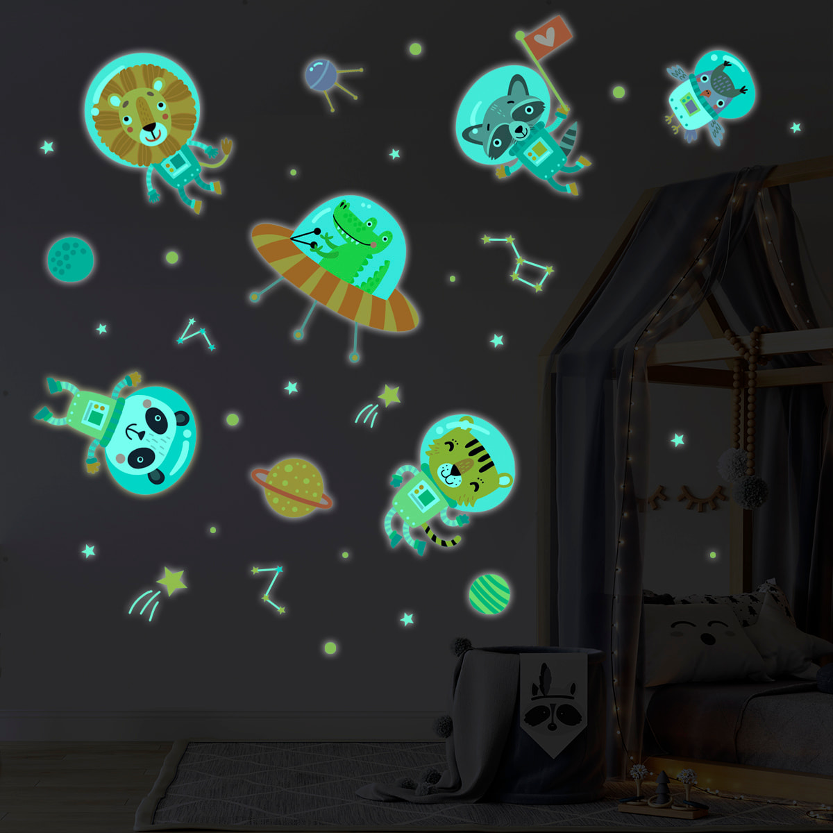 Sticker phosphorescent lumineux - AVENTURIERS DE L'ESPACE