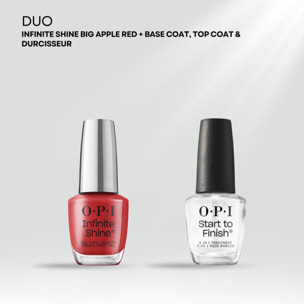 Duo Base Coat, Top Coat et Durcisseur - 15ml Infinite Shine - Big Apple Red - 15ml