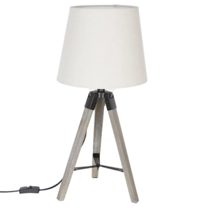 Lampe trépied "Runo" beige H58cm