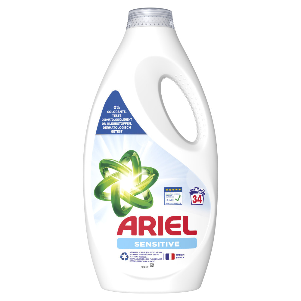 4x34 Lavages Peau Sensible, Lessive Liquide Ariel