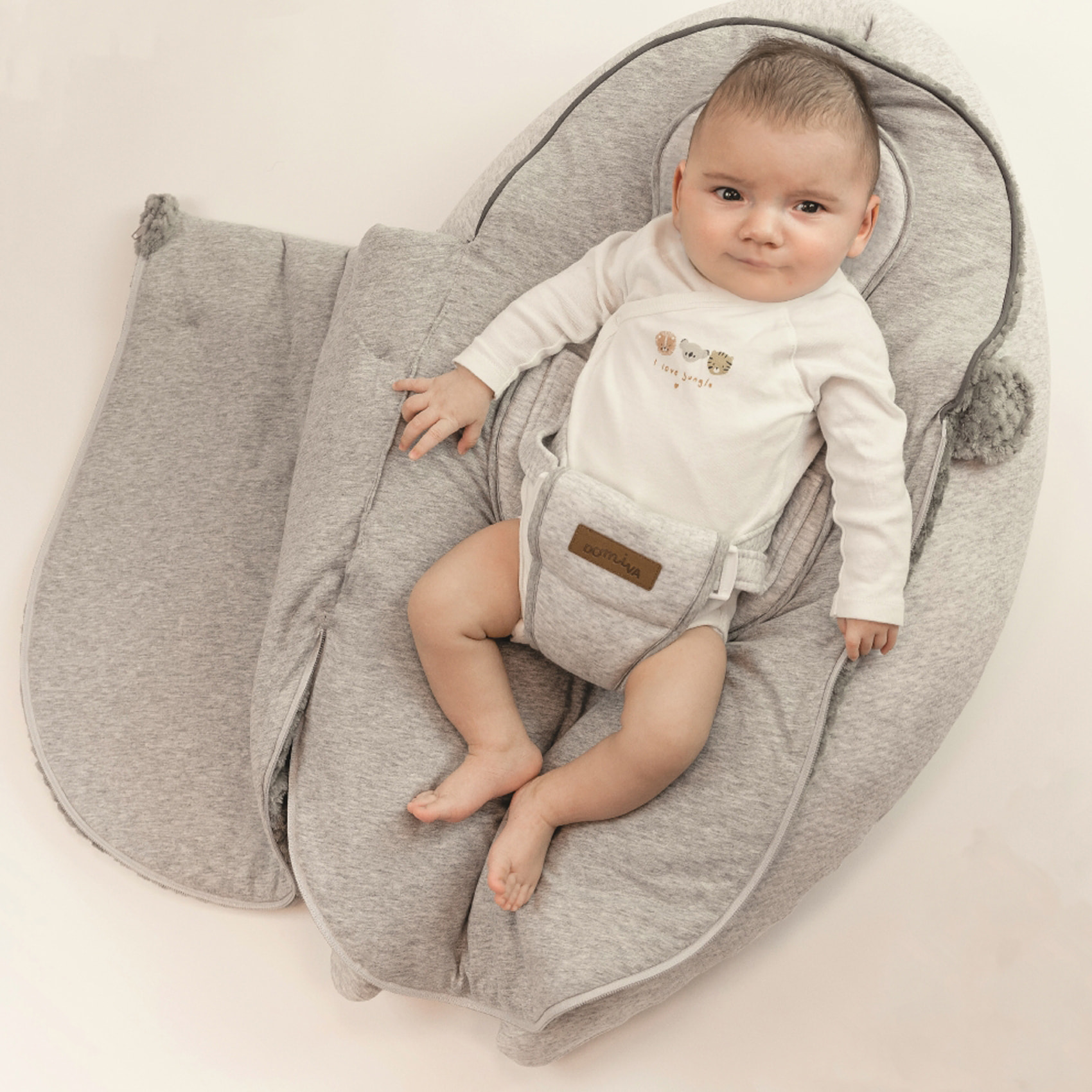 Coussin d'allaitement multifonction Nova - Gris Perle