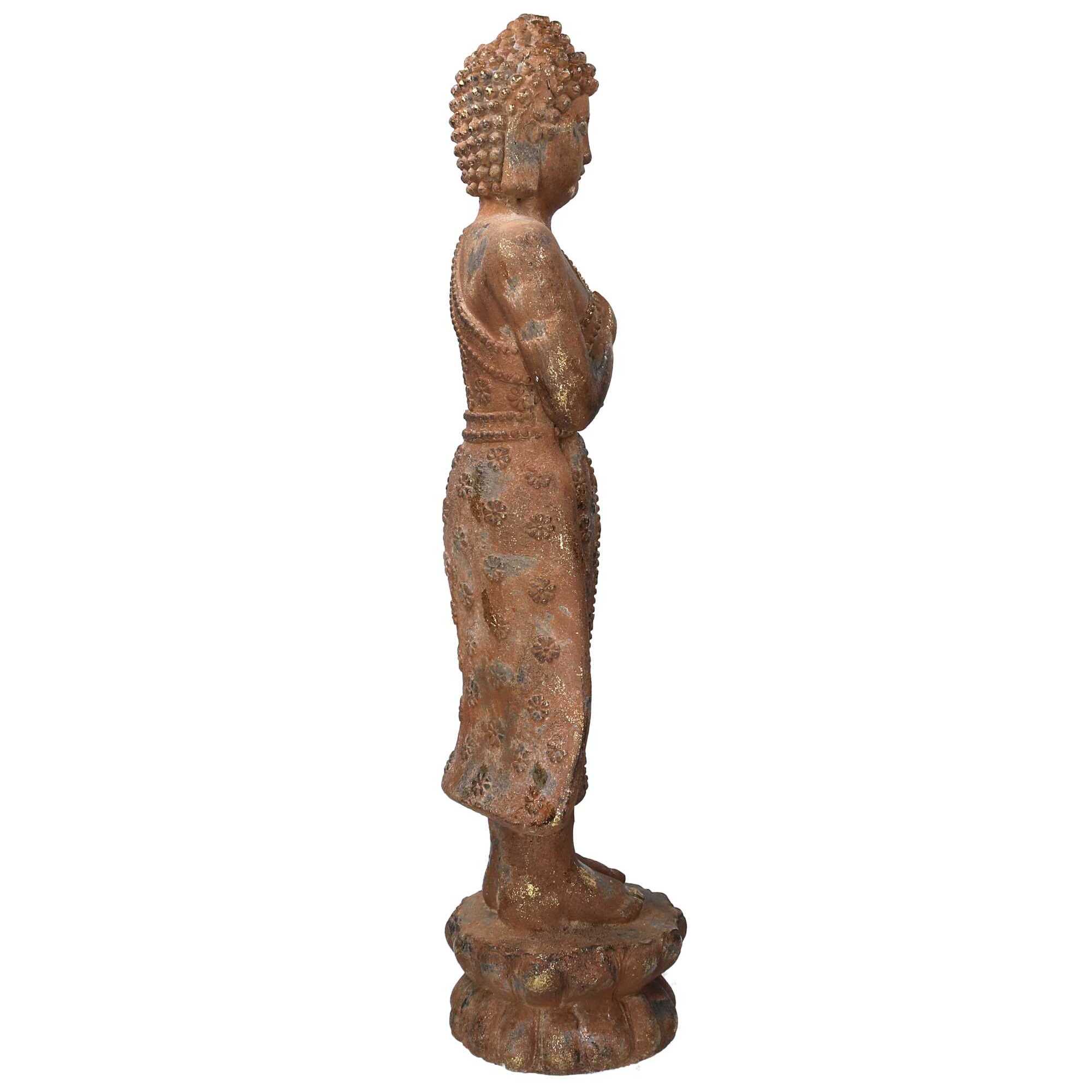 Buddha in resina bronzo cm23,8x18h71,5