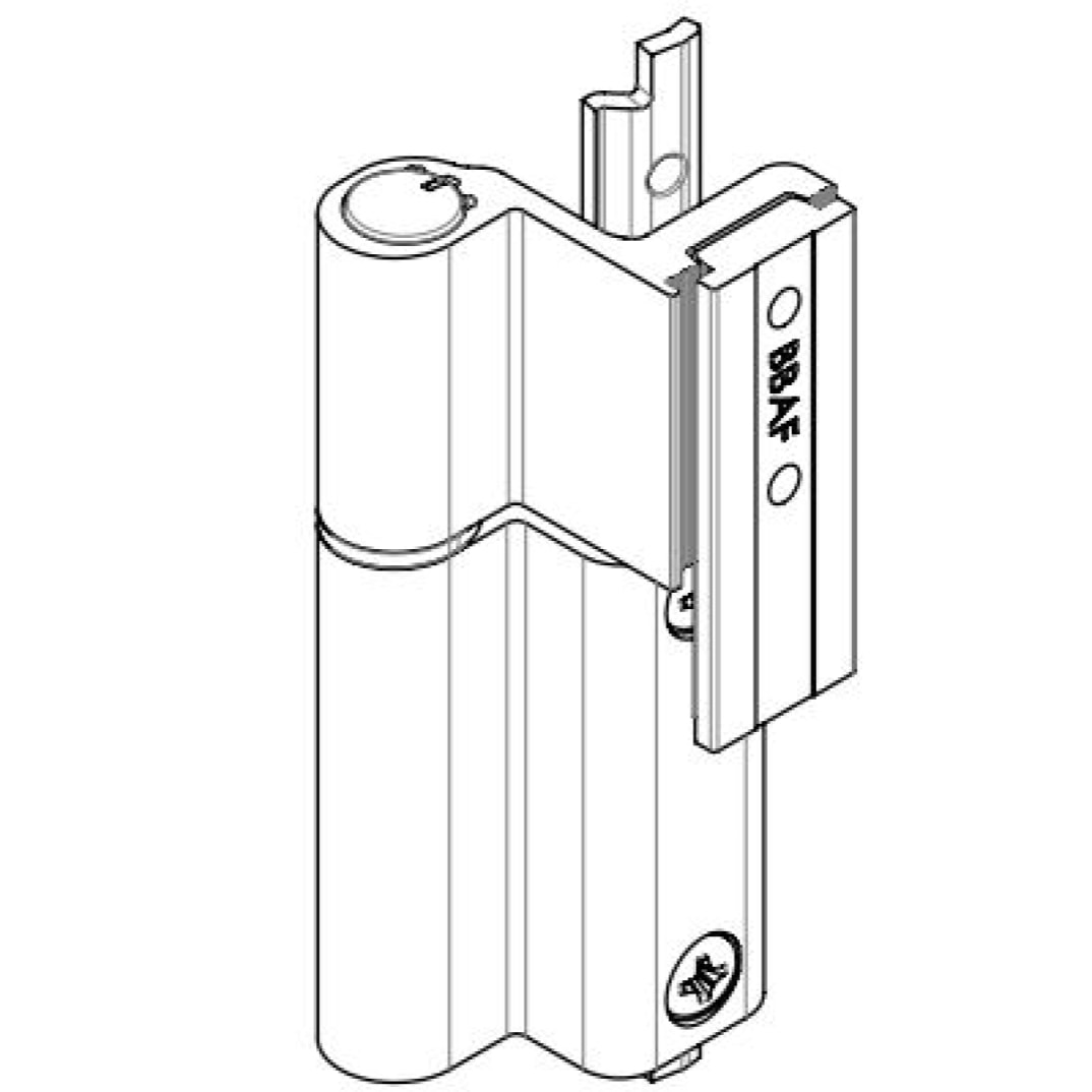 Paire de paumelle centrale Galicube FAPIM NJ aspect inox - 1409A-NJ