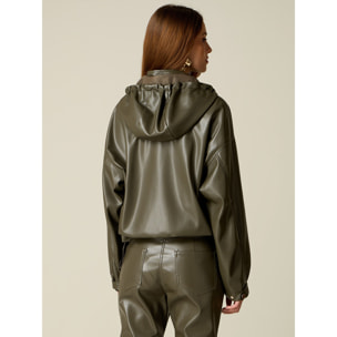 Oltre - Chaqueta con capucha y bolsillos - Verde militare