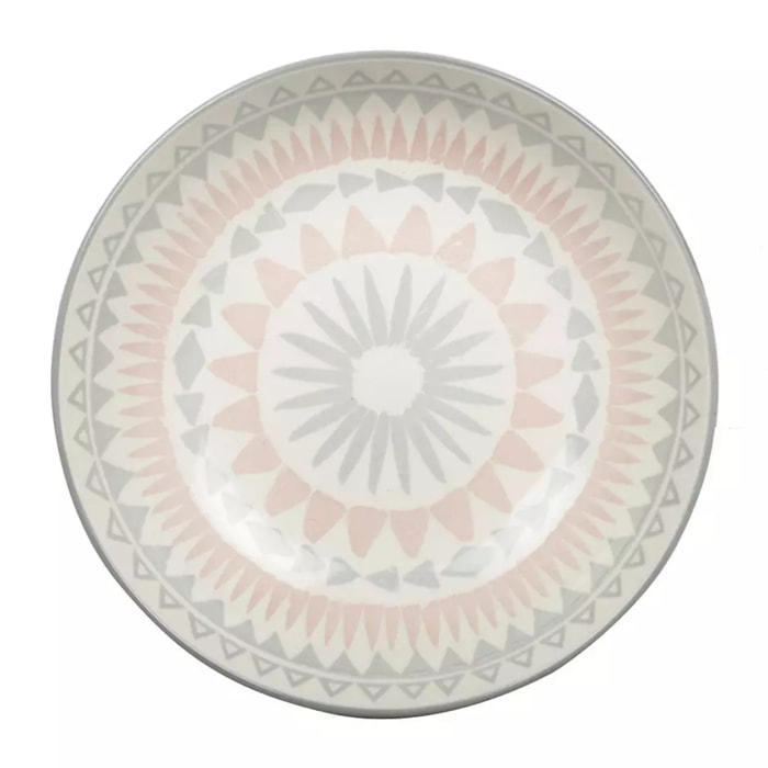 Lot de 6 Assiette creuse rose - coachella