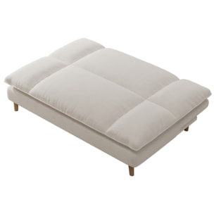 Canapé convertible 3 places en tissu beige ASTI