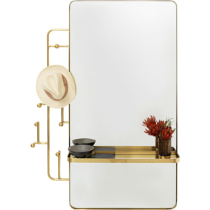 Portemanteau miroir Tristan 150x76cm doré Kare Design