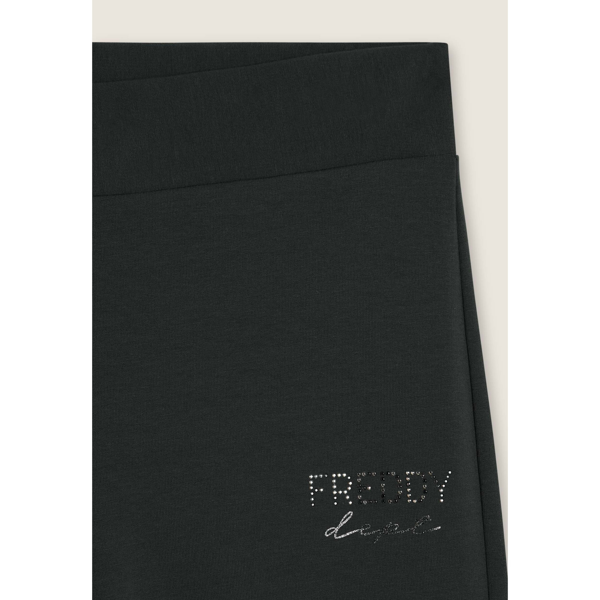 Pantaloni flare in felpa elasticizzata