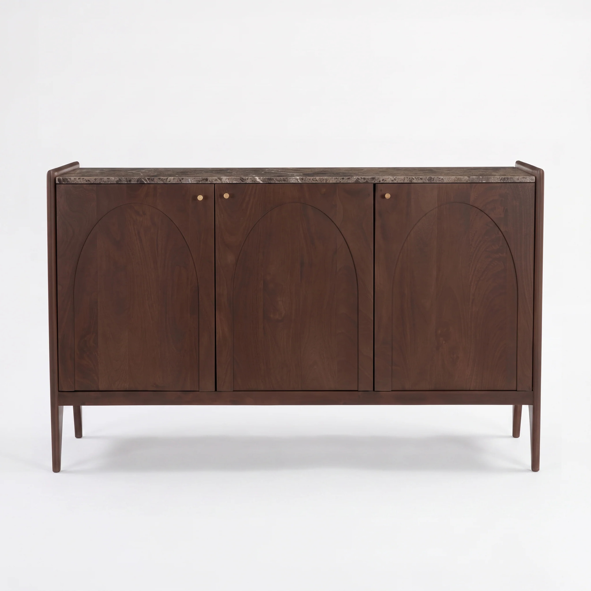 Buffet en bois de manguier et plateau en marbre - Sandro