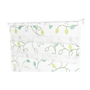 Store enrouleur Zebra 50x150cm fleurs vertes